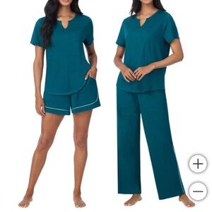 NWT Carole Hochman Midnight Women's 3-piece green PJ Set S M L XL XXL